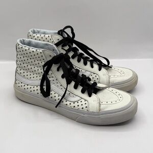 Vans Sk8-Hi Slim Special Edition Perf Stars White Black Sole Unisex Size 7.5